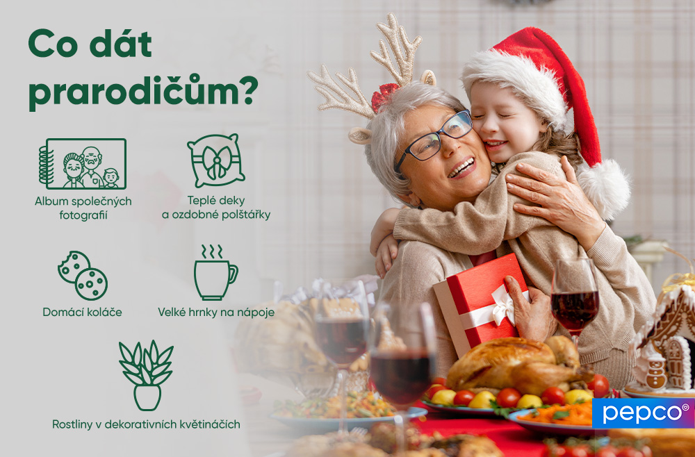 Infografika Pepco Tipy na dárky pro prarodiče